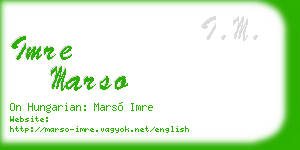 imre marso business card